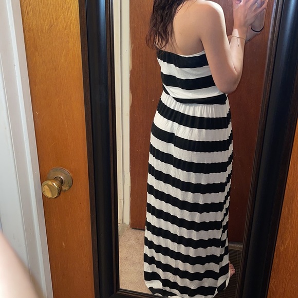 VICI (WASABI+MINT) Striped strapless dress - Picture 6 of 6